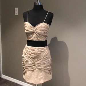 Lace mesh cocktail dress